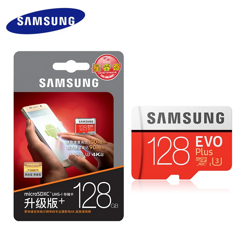 Samsung Оригинальная карта памяти EVO 32 Гб 64 Гб 128 ГБ SDHC mini Carte Memoire C10 64 Гб SDXC U3 картао SD безопасный для смартфонов/go pro