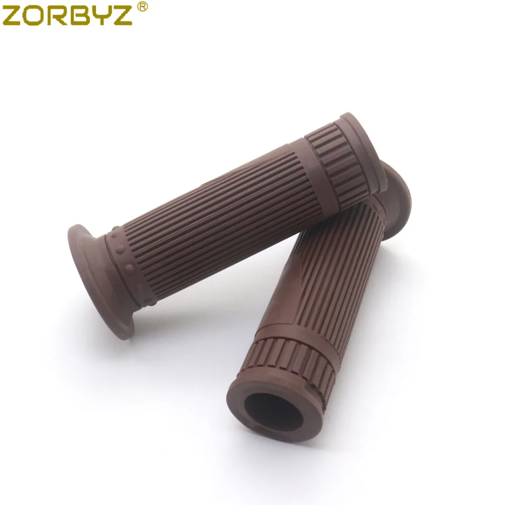 ZORBYZ мотоцикл 7/8 ''22 мм Ретро винтажная резиновая рукоятка руля для Honda Suzuki Kawasaki Кафе Racer Bobber на заказ