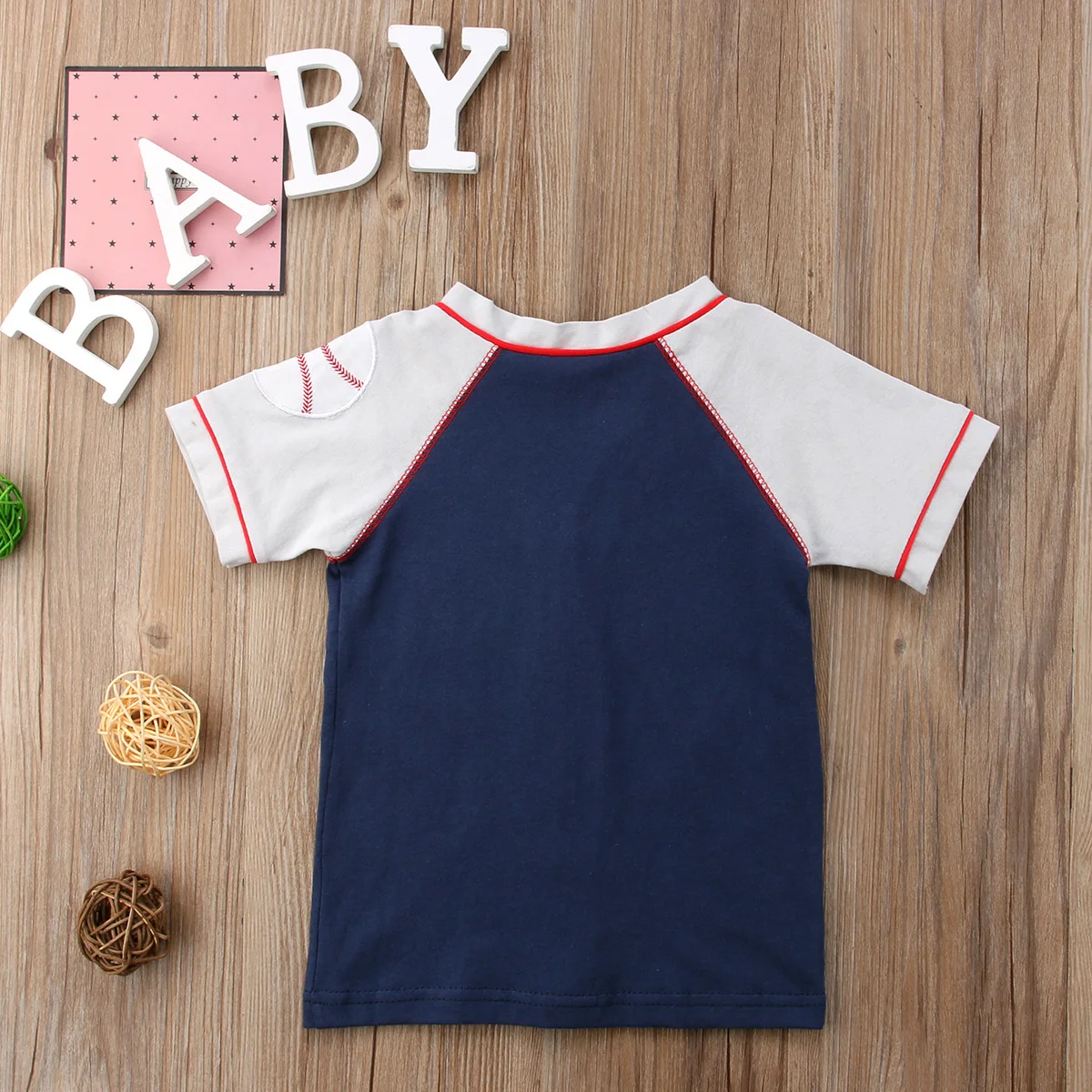 Милый хлопковый бейсбольный кардиган с короткими рукавами для маленьких