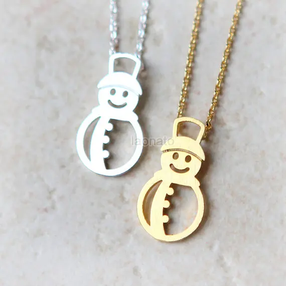 Ожерелье с подвеской в виде снеговика на зиму 10 шт.|necklace jewelry|chain necklacenecklace origami |