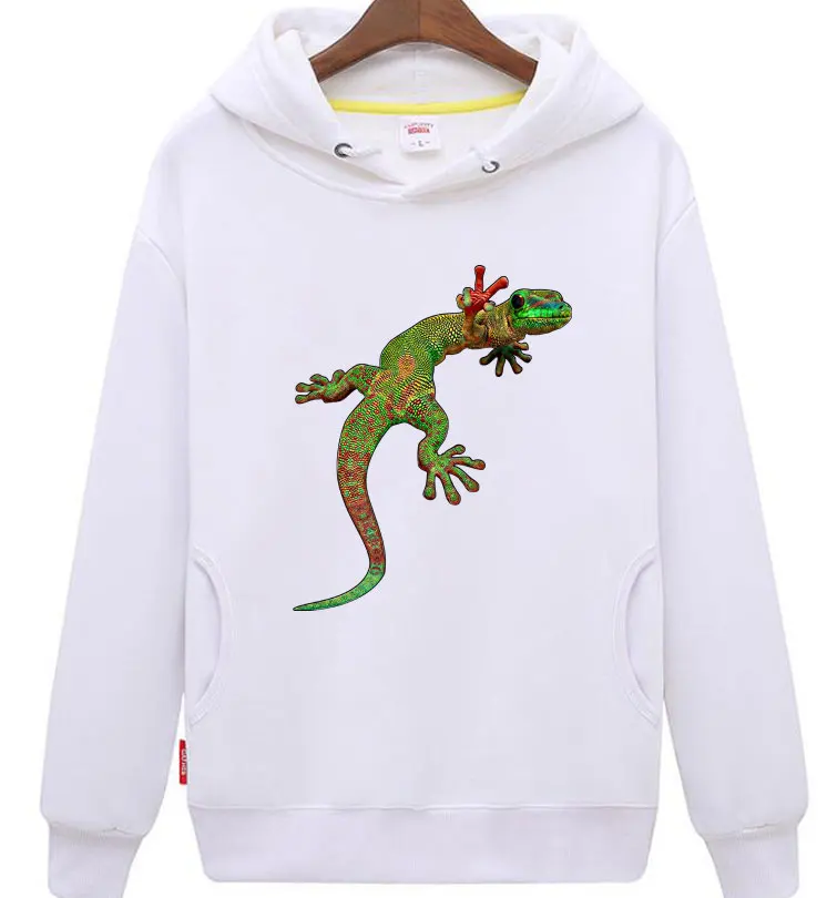 100% хлопок 3D Ящерица happy fashion пуловер Толстовка мужская женская пара хип-хоп