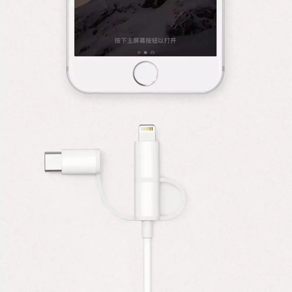 Xiaomi 3 в 1 кабель для передачи данных 100 см MFI для Lightning Micro usb type-C официальная сертификация для Android и iPhone