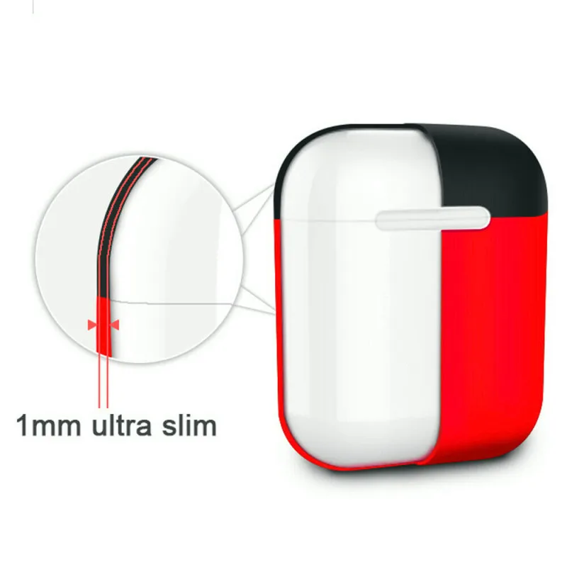 Мягкий Силиконовый противоударный защитный чехол Ox Horn с крючком для AirPods Boxes
