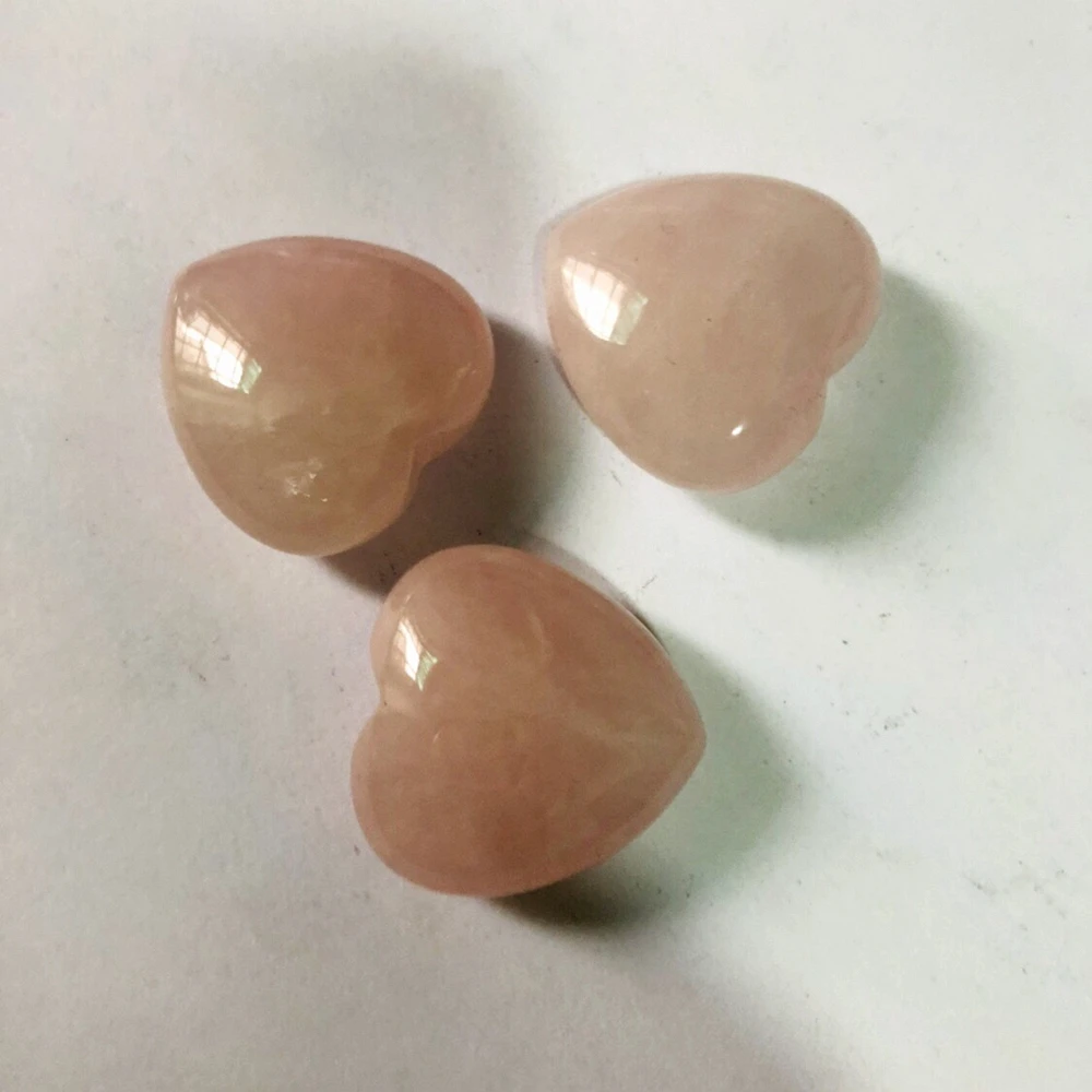 

Whoelsale 1pcs Rose Pink Quartz Heart-Carved Stone Hearts,Reiki Chakra Healing Stone Pocket Stone Hearts,Approx 1" (24mm )