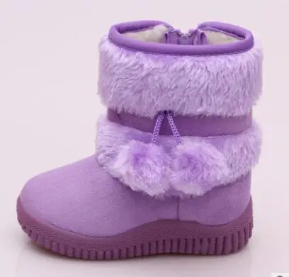 2016 Зима Снег Сапоги Для Детей Мальчиков И Девочек Толстые Теплые Замшевые Снега