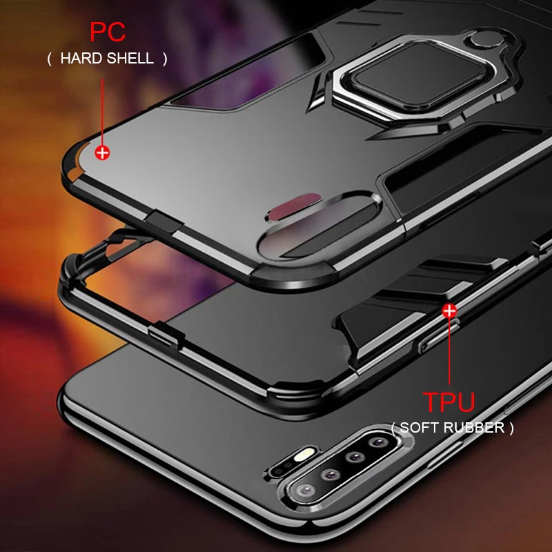 Роскошный Магнитный противоударный автомобильный чехол-кольцо для huawei P30 mate 20 P20