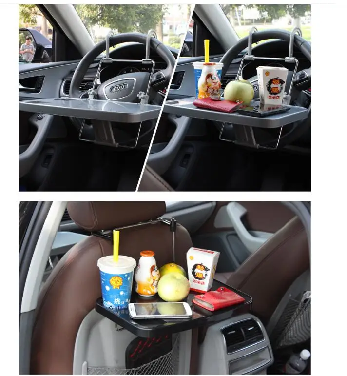 Компьютерный стол для интерьера автомобиля складной с ящиком сиденье на руле