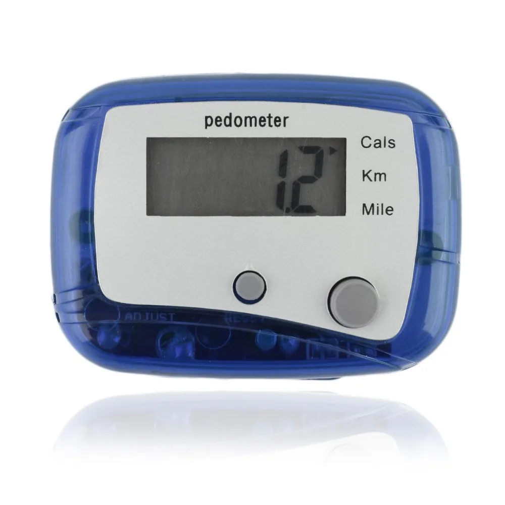 New Style Women Men Workout Fitness Pedomete Mini Digital LCD Pedometer Run Jogging Step Walking Distance Counter White Blue Red