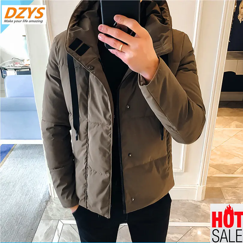 

2018 Winter new Men's jacket short bi-uniform thick cap warm cotton jacket version DZYS-CX casual cotton jacket