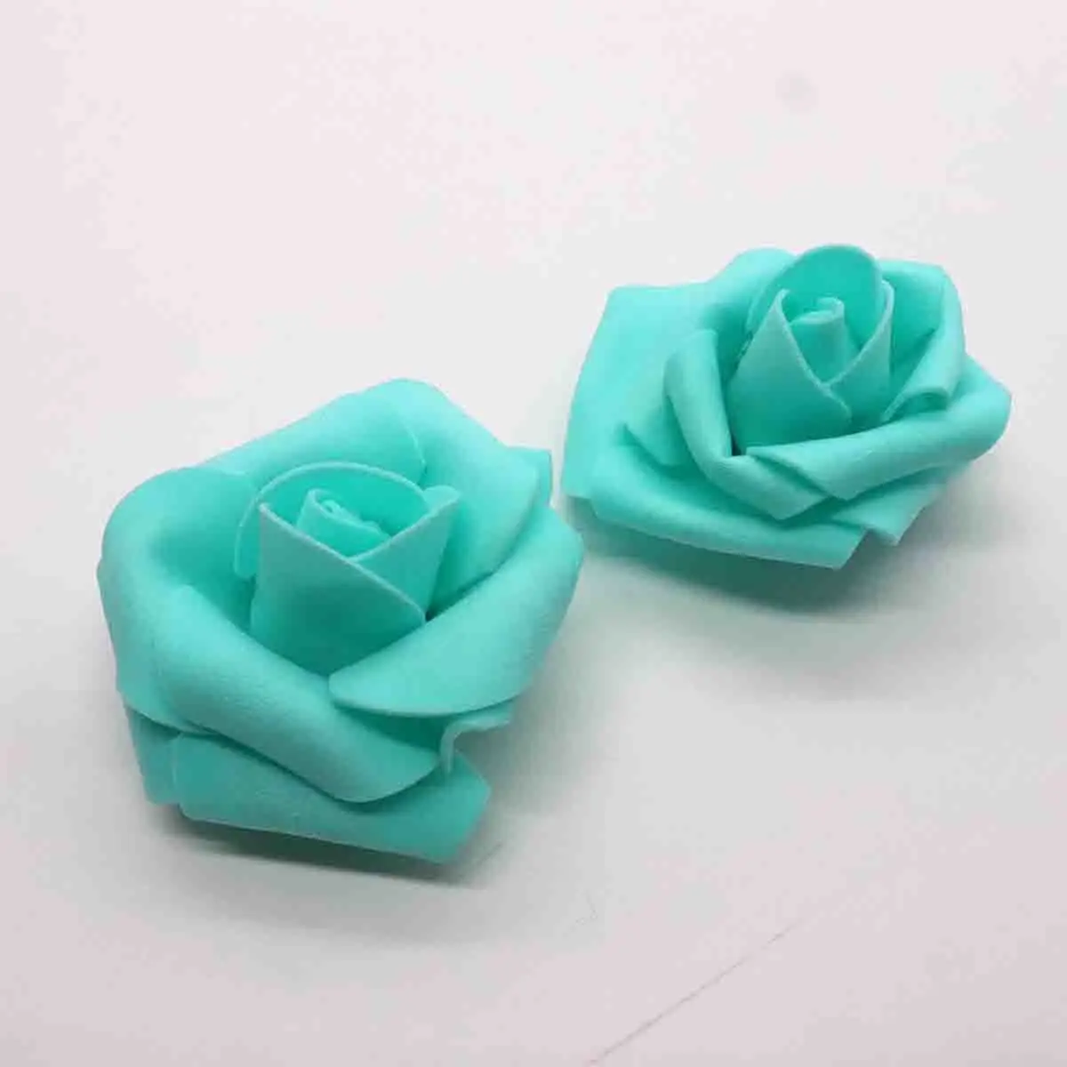 tiffany blue 20 шт./лот, 6 см, искусственные цветы, свадебные украшения, ПЭ пена, розы, сделай сам, Флорес, скрапбукинг, венок, гирлянда, домашний декор - Цвет: tiffany blue
