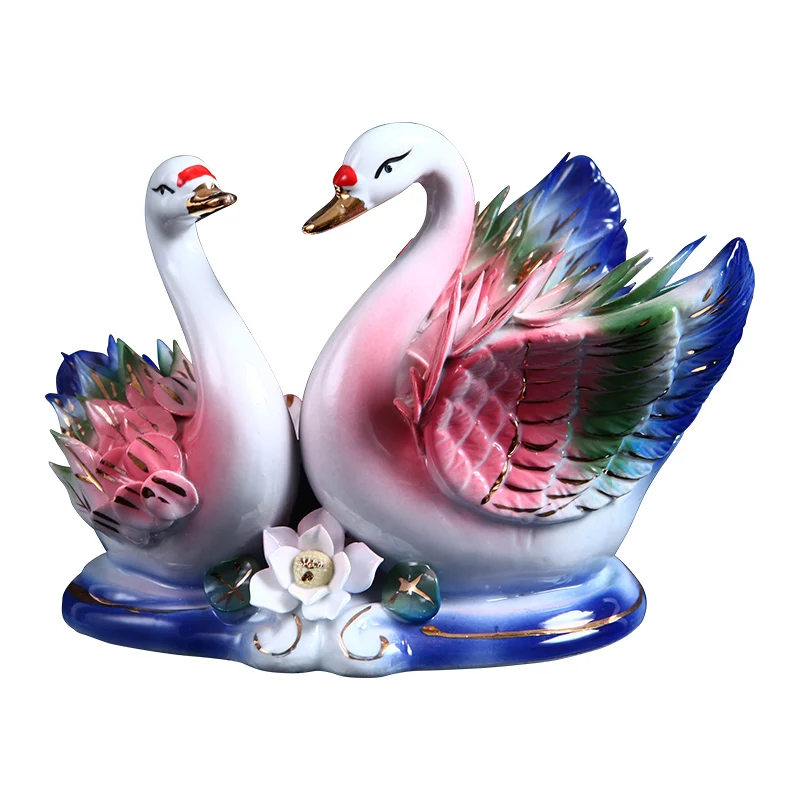 Керамическая лебедь мебель аксессуары для дома Гостиная ТВ набор вина ремесла