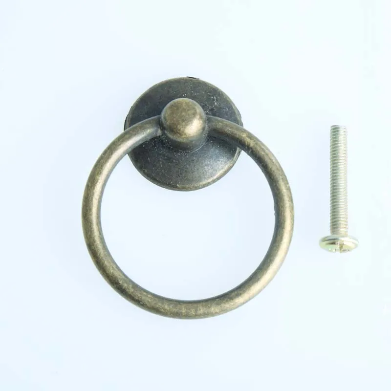 Rustico ретро простые мебельные кольца ручки винтажные бронзовые для выдвижных