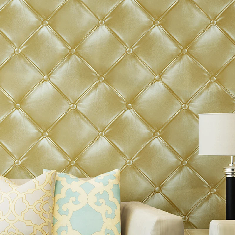 3D обои из искусственной кожи с глубоким тиснением Роскошные Настенные для