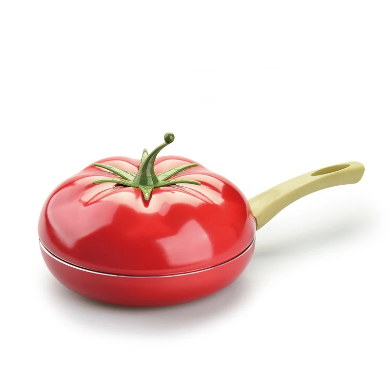 Tomato Fry Pan WIILII фруктовый кухонный горшок для готовки сковорода Алюминиевая Кастрюля Сковорода-гриль Индукционная Плита Газовая алюминиевая Кухонная Посуда Прямая поставка - Цвет: Tomato Fry Pan