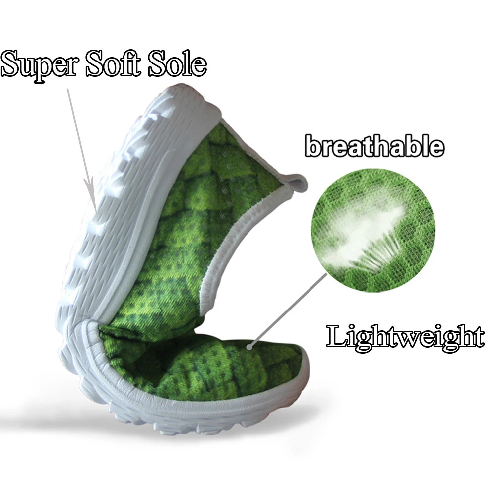 

Jackherelook Blue Summer Sneakers Funny 3D Cartoon Tooth Pattern Women Lightweight Breathable Air Mesh Flats Walking Footwear