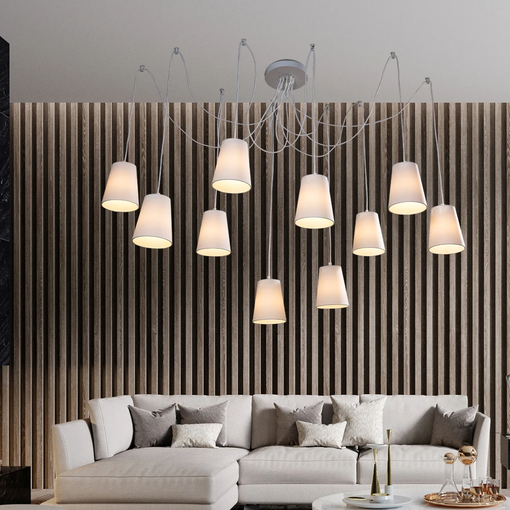 Новинка disign Большой черный паук Плетеный подвесной светильник/DIY 10 головок