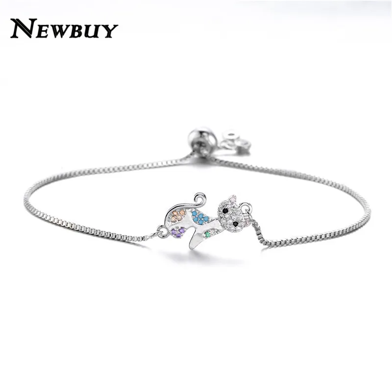 NEWBUY 2019 Мода с милым котом очаровательное браслеты для женщин Девушка 4 цвета