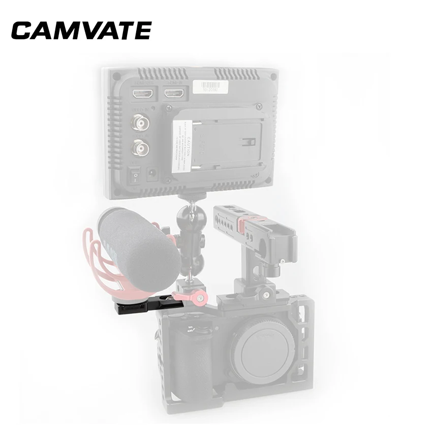 CAMVATE Cold Shoe & NATO Rail Adapter DSLR Camera blackmagic для крепления фотографических аксессуаров