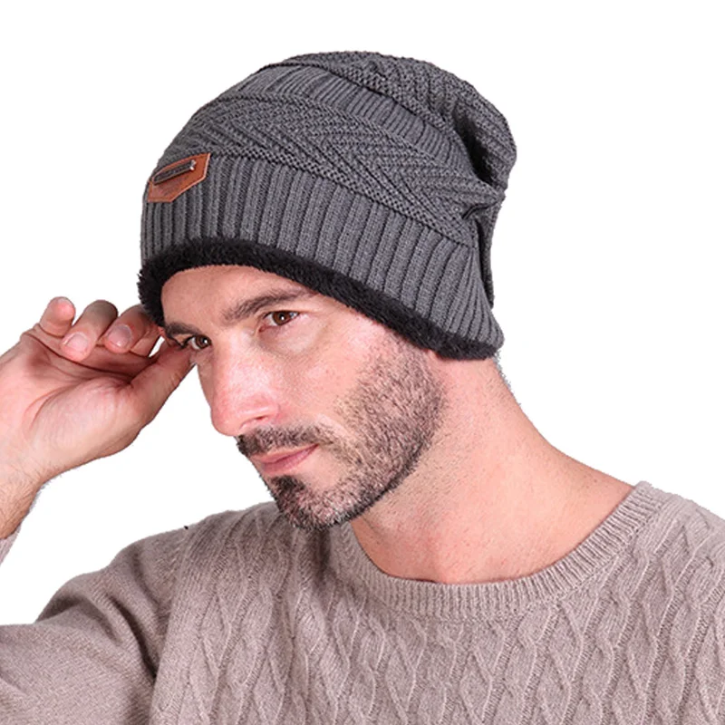 Шапочки вязать мужская зимняя шапка шапки Skullies капот зимние шапки для мужчин и для женщин шапочка открытый лыжи теплый багги Cap