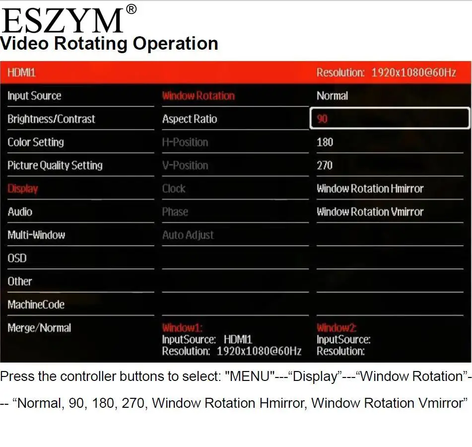 Вращающаяся коробка для видеовхода esвмещает HDMI совместимый DP DVI VGA видеовход 90