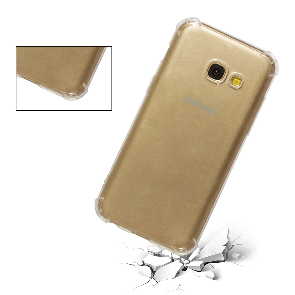 High quality transparent reinforced Anti-falling Soft Silicone phone case For Samsung Galaxy A320 A3 2017 coque funda etui cover |