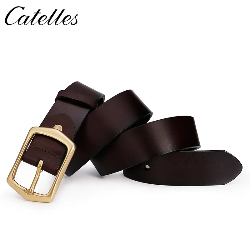 Мужской кожаный ремень с пряжкой из латуни 100% дюйма|brand man leather belt|mens design beltsmen belt |