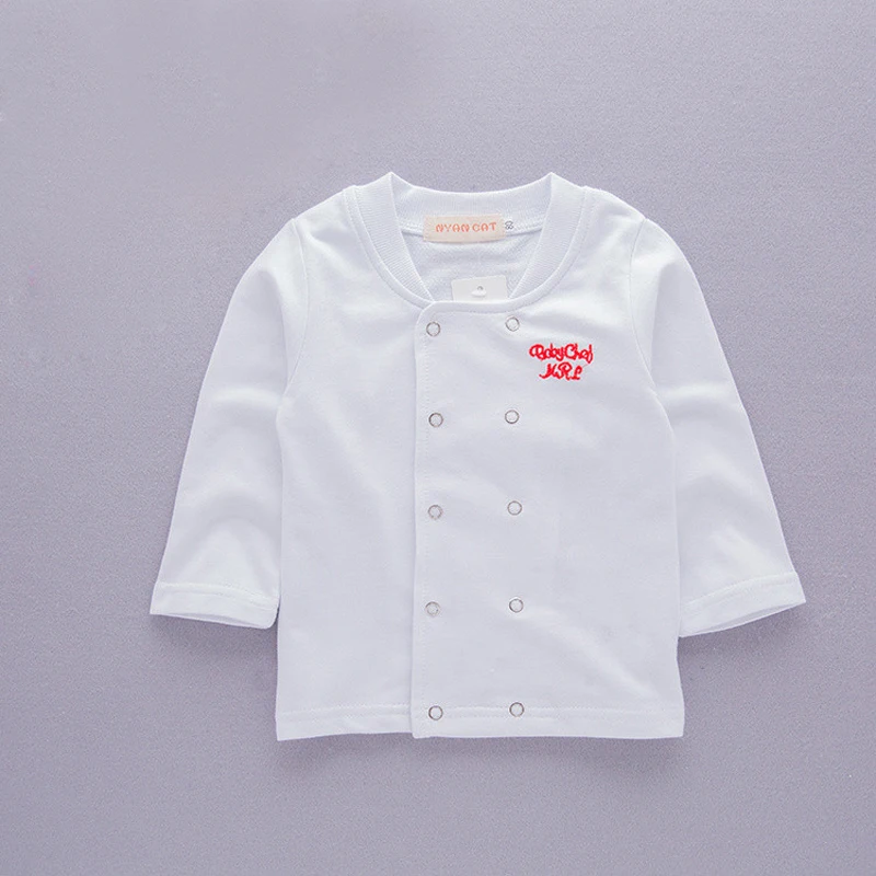 Baby boys sets chef play suit cotton white shirt+plaid pants+hat long sleeves toddler kids clothes outfit party costume |