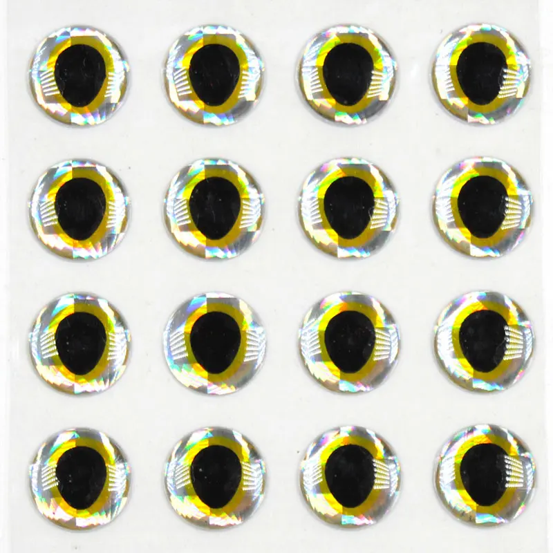 [300 шт.] Смола 3D рыбий глаз для приманки изготовления щуки завязывания 10 ММ
