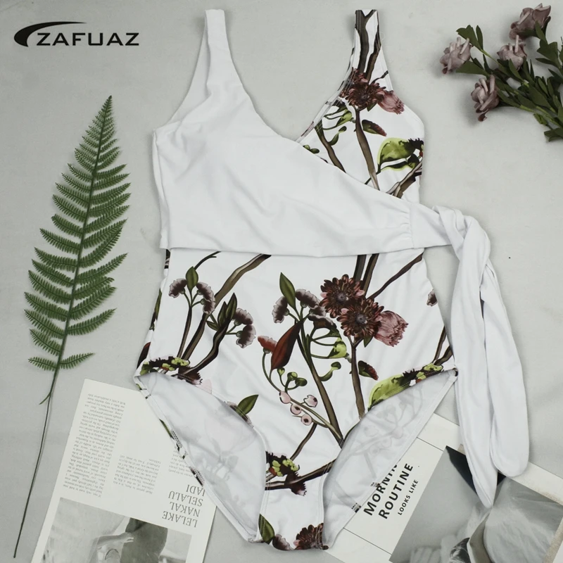 Монокини, купальник XL, сдельный купальник размера плюс, купальник для женщин, бандаж, принт, купальник, контроль живота, купальник