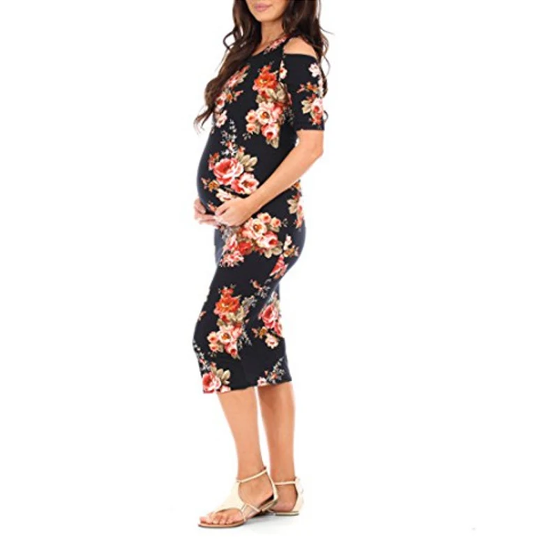 2018 летние цветочные платья для беременных с коротким рукавом платье женщин