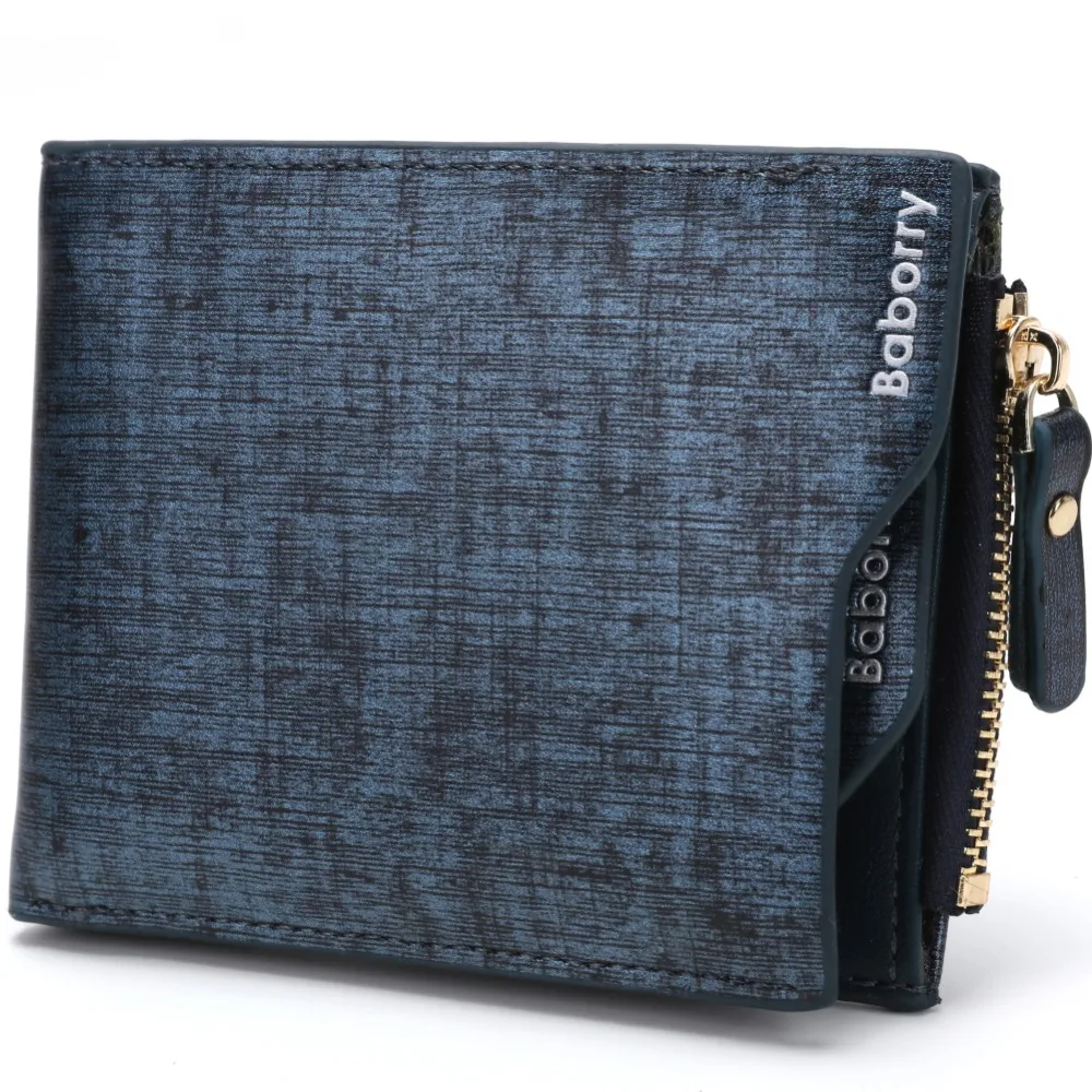 Baborry Искусственная кожа Для мужчин бумажник моды молния монета карман бренд два