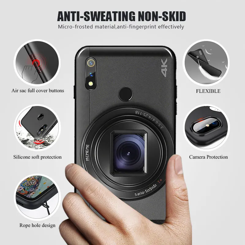 Чехол для Realme 3 Pro новый чехол в стиле ретро мягкий силиконовый из ТПУ 3Pro Realme3Pro