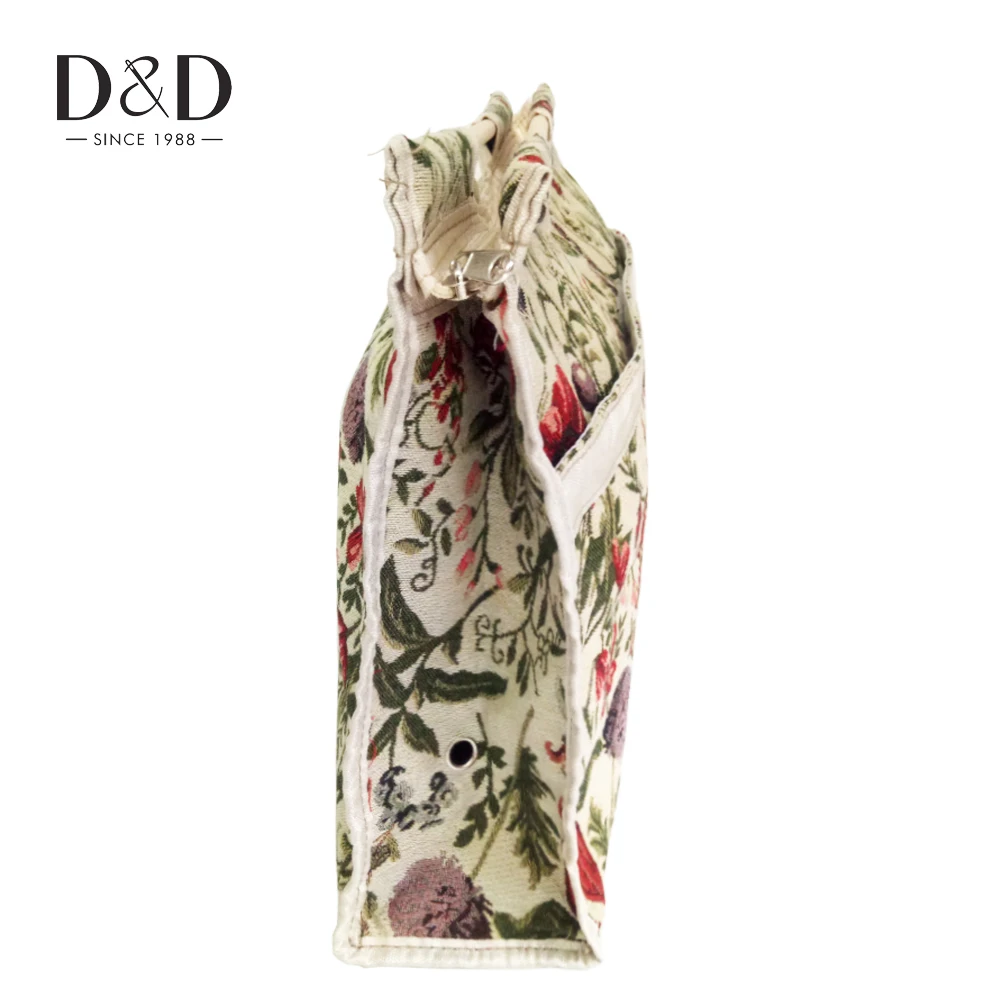 Портативная сумка для шитья с деревянной ручкой органайзер цветочным рисунком и