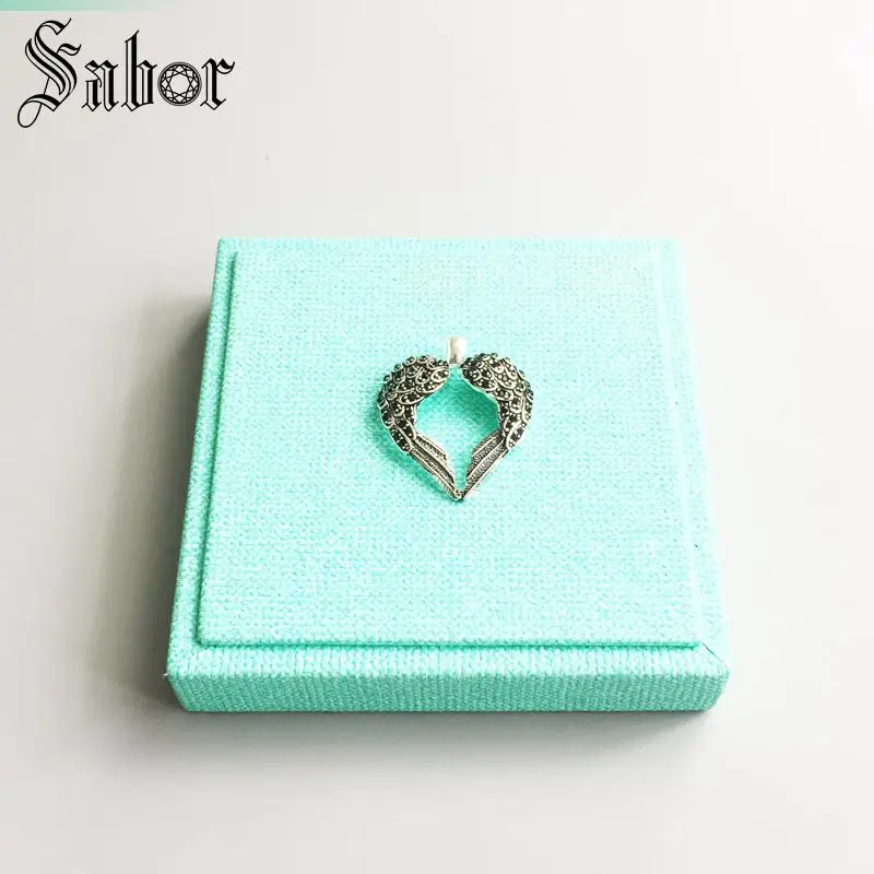 Кулон крылья сердце Цирконий и серебряный цвет для женщин подарок модные