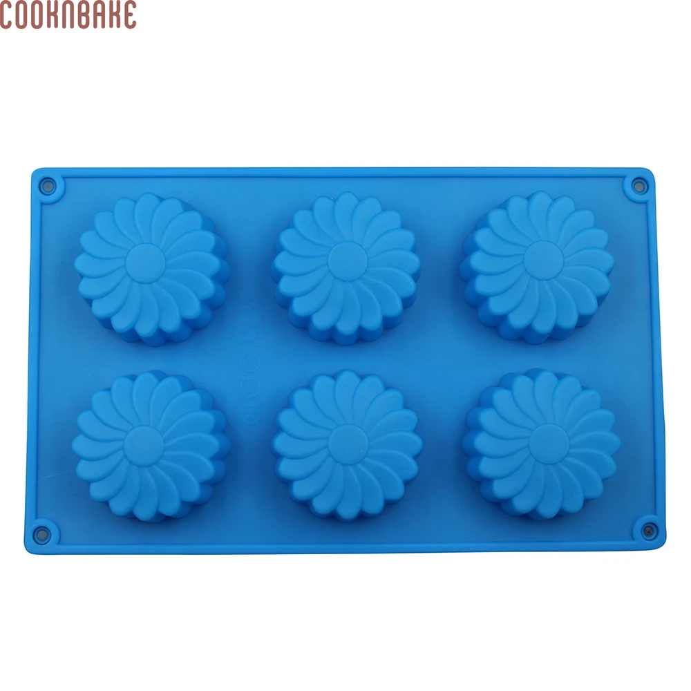 COOKNBAKE DIY силиконовая форма для мыла ручной работы, торта, желе, пудинга 6 полости ветряная мельница цветок SSCM-001-24