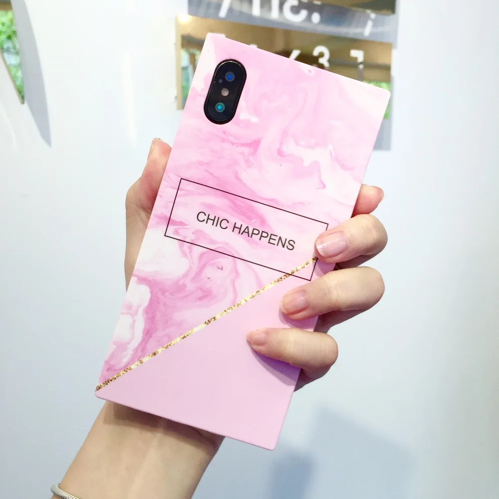 ORYKSZ Мрамор чехол для телефона iPhone 7 8 Plus Rainbow узор Чехлы X 6 S плюс мягкая силиконовая