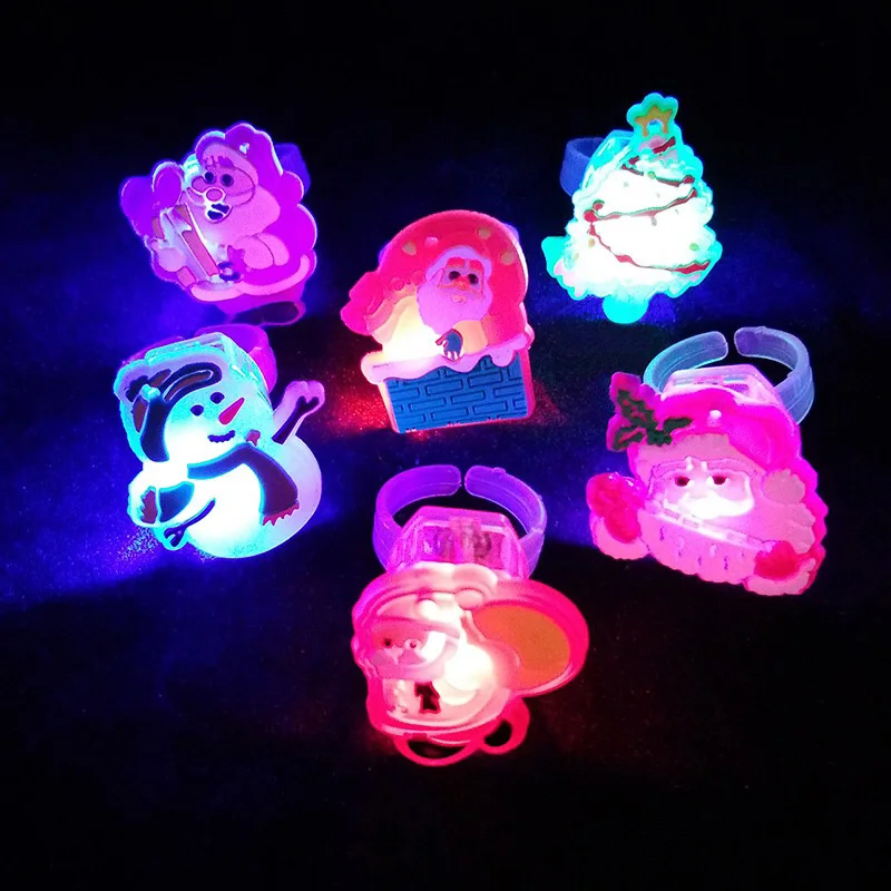 3 шт. рождественские украшения светящиеся кольца принадлежности Снеговик Санта