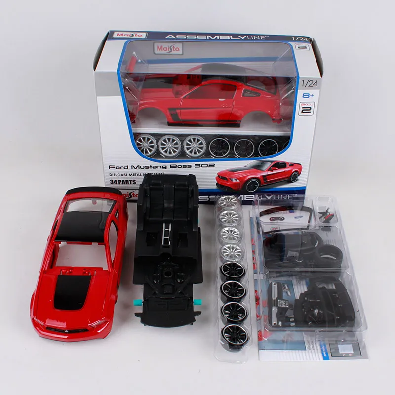Maisto 1:24 ford mustang boss 302 Металл литая машинка сборный автомобиль модель аксессуары 39269 - Цвет: red car diecast