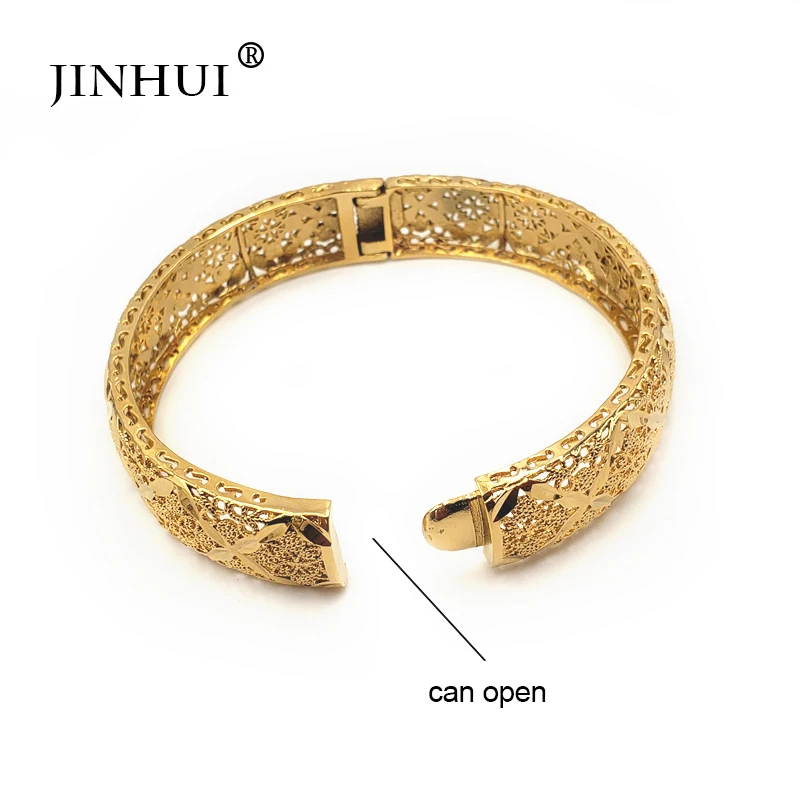 New Fashion lady Luxury Gold Color Jewelry Bangles Ethiopian African Women Dubai Bracelet Party wedding Gifts bridal Ramadan
