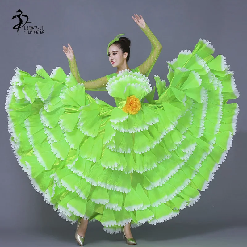 540 танцевальный костюм для фламенко танцевальная юбка современная одежда
