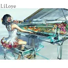 Алмазная вышивка LI LOYE, Красивая музыкальная девушка, алмазная живопись сделай сам, вышивка крестиком, стразы, квадратная мозаика FZ277