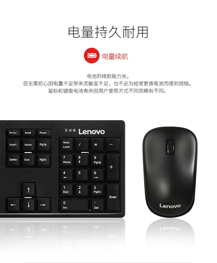 Оригинальная Беспроводная комбинированная Клавиатура Lenovo 2 4 ГГц KN100 с английской
