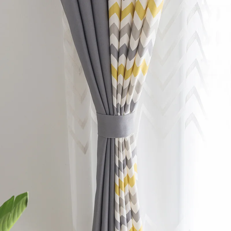 [Byetee] современные полосатые шторы для спальни гостиной затемняющие кухонные