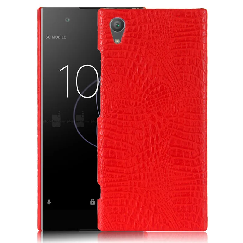 Чехол для Sony XA1 Plus G3412 Жесткий из поликарбоната с крокодиловой текстурой + задняя