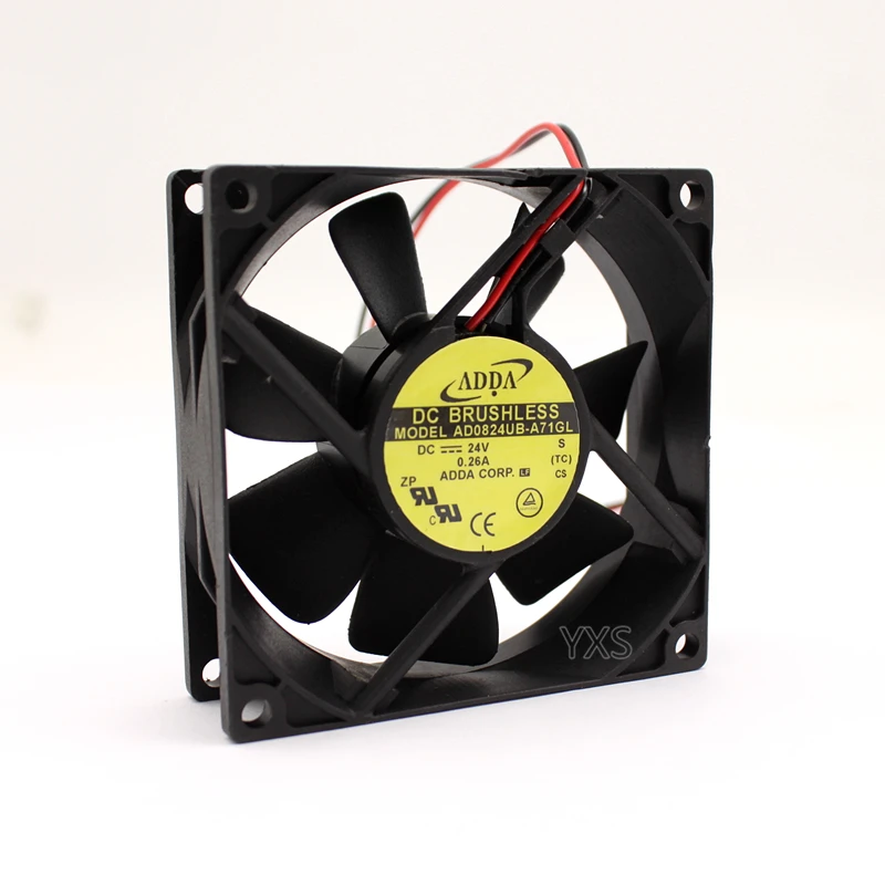 AD0824UB-A71GL DC 24V 0.26A 6 24 W 3900RPM 8025 8CM 80*80*25mm 2 провода двойной шарикоподшипник Вентилятор