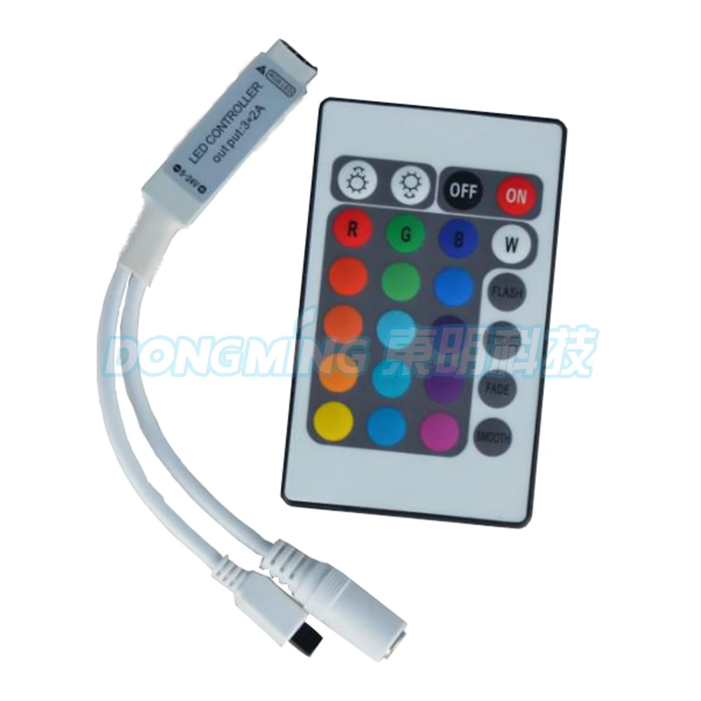 New arrival Mini 24Key IR Remote Controller For 3528 5050 RGB LED Light Strip White rgb remote controller for lower price | Освещение