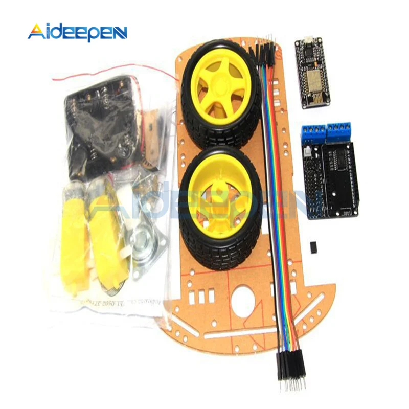 Беспроводной умный автомобильный комплект 2WD RC ESP8266 WiFi управление Lua ESP NodeMCU + L293D