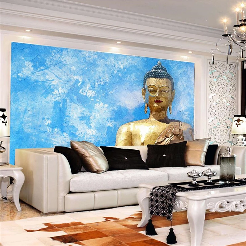 Обои для гостиной wellyu Thai Buddha Foguang блестящие обои спальни|Обои| |