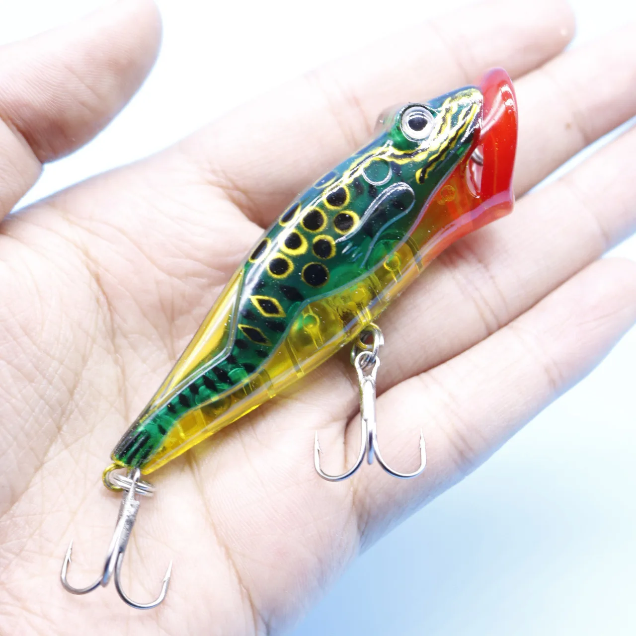 Большие размеры 1 предмет для детей Popper Рыбная Lures8cm/12g 3D глаза освинцованный