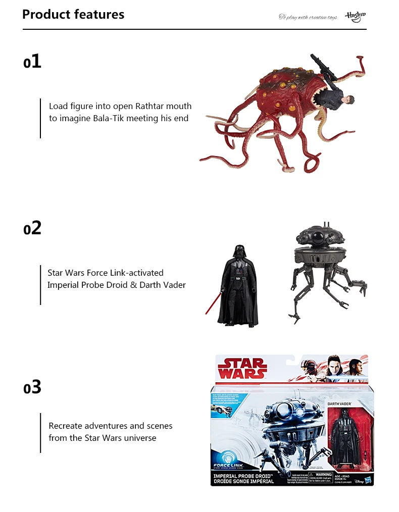 Hasbro Star Wars Force Link-активированный имперский зонд дроид Дарт Вейдер Starwars игрушки коллекция игрушек модель подарок